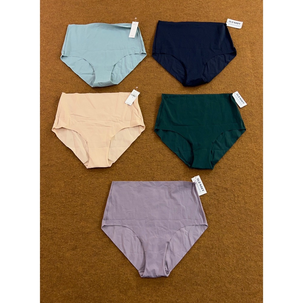 Old Navy Womens Medium Multi Seamless Barely There High-Waist Briefs 5-Pack NWT